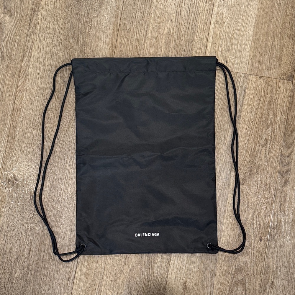 Balenciaga Black Drawstring Backpack